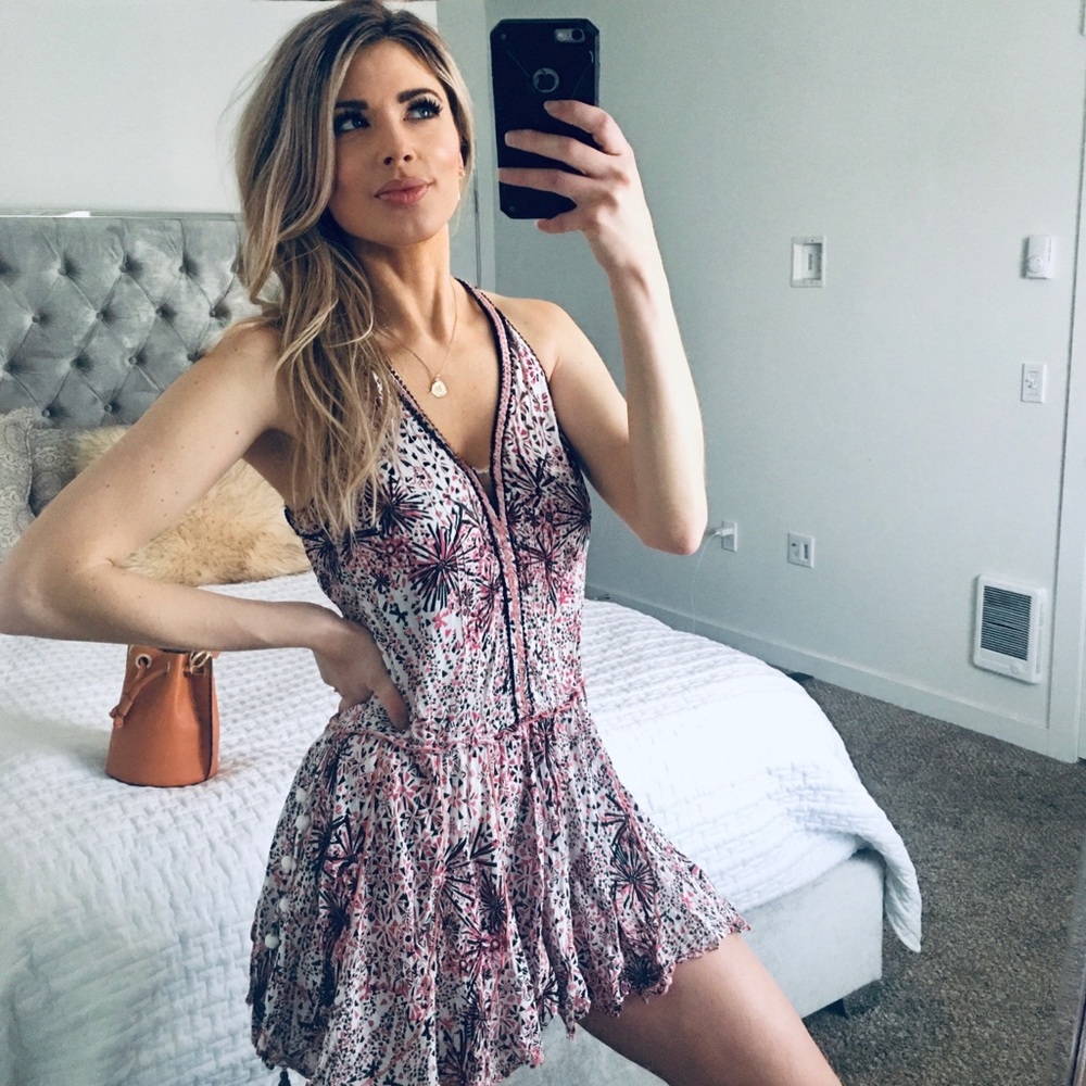 Poupette St Barth Floral Pink Dress